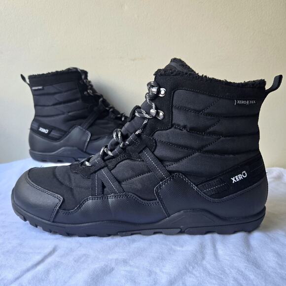 Xero Alpine Mens Minimalist Insulated Waterproof Winter Snow Boots Black Size 15 - Picture 1 of 8